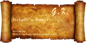 Gulyás Kamil névjegykártya